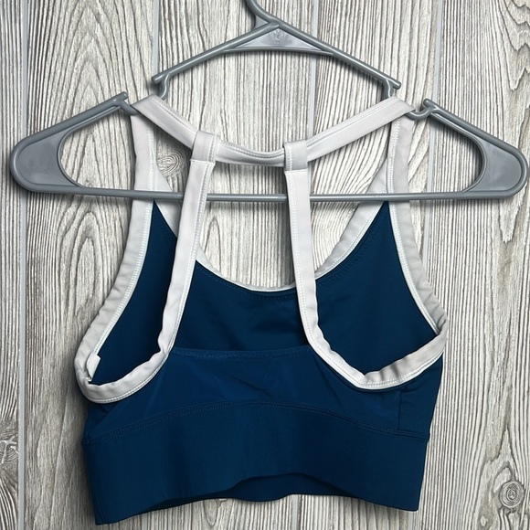 Nike Women's Pro Classic Logo Blue Sports Bra Top - Size Small - Picture 3 of 4